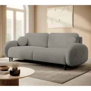2-zitsbank SOFT – Slaapfunctie, opbergruimte, 2 kussens, modern design, 232x95x109 cm, kleur: GRIJS 2-zitsbank SOFT – Slaapfunctie, opbergruimte, 2 kussens, modern design, 232x95x109 cm, kleur: GRIJS