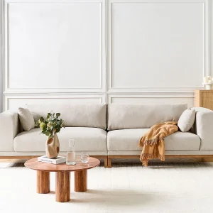 Bank VENG Stof Beige 4-zitter
