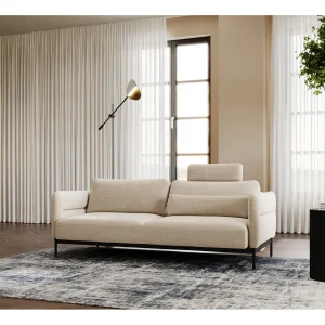3-zits slaapbank – beige – SOLIANERO 3-zits slaapbank – beige – SOLIANERO