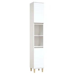 Badkamerkast 30x30x190 cm bewerkt hout wit Badkamerkast 30x30x190 cm bewerkt hout wit