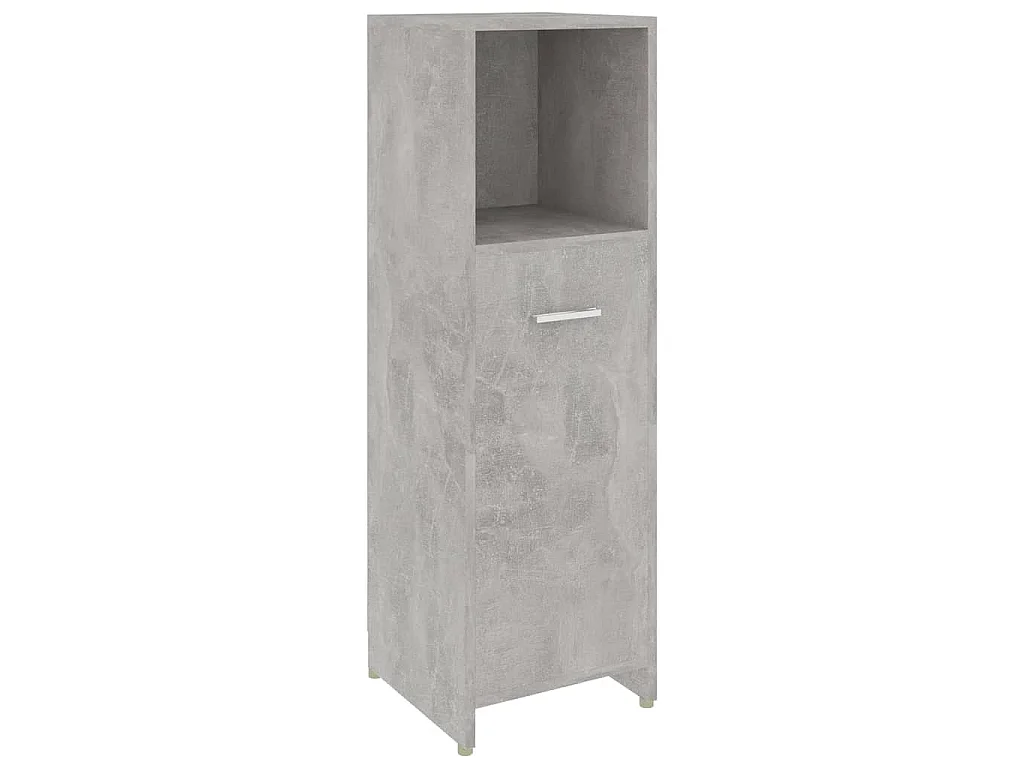 Badkamerkast 30x30x95 cm bewerkt hout betongrijs