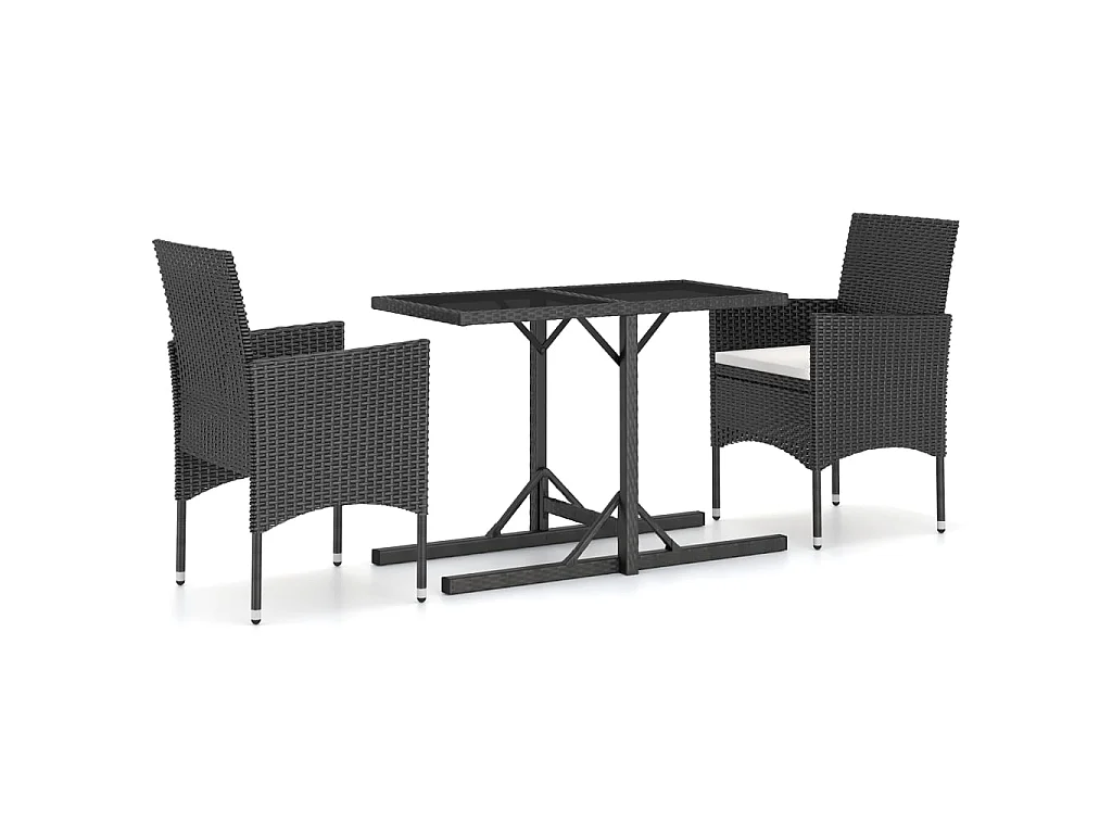 3-delige Tuinset zwart
