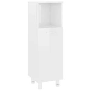 Badkamerkast 30x30x95 cm spaanplaat hoogglans wit Badkamerkast 30x30x95 cm spaanplaat hoogglans wit
