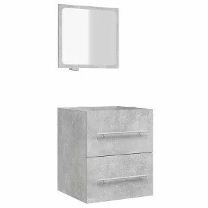 Badkamerkast met spiegel 41×38,5×48 cm betongrijs Badkamerkast met spiegel 41×38,5×48 cm betongrijs