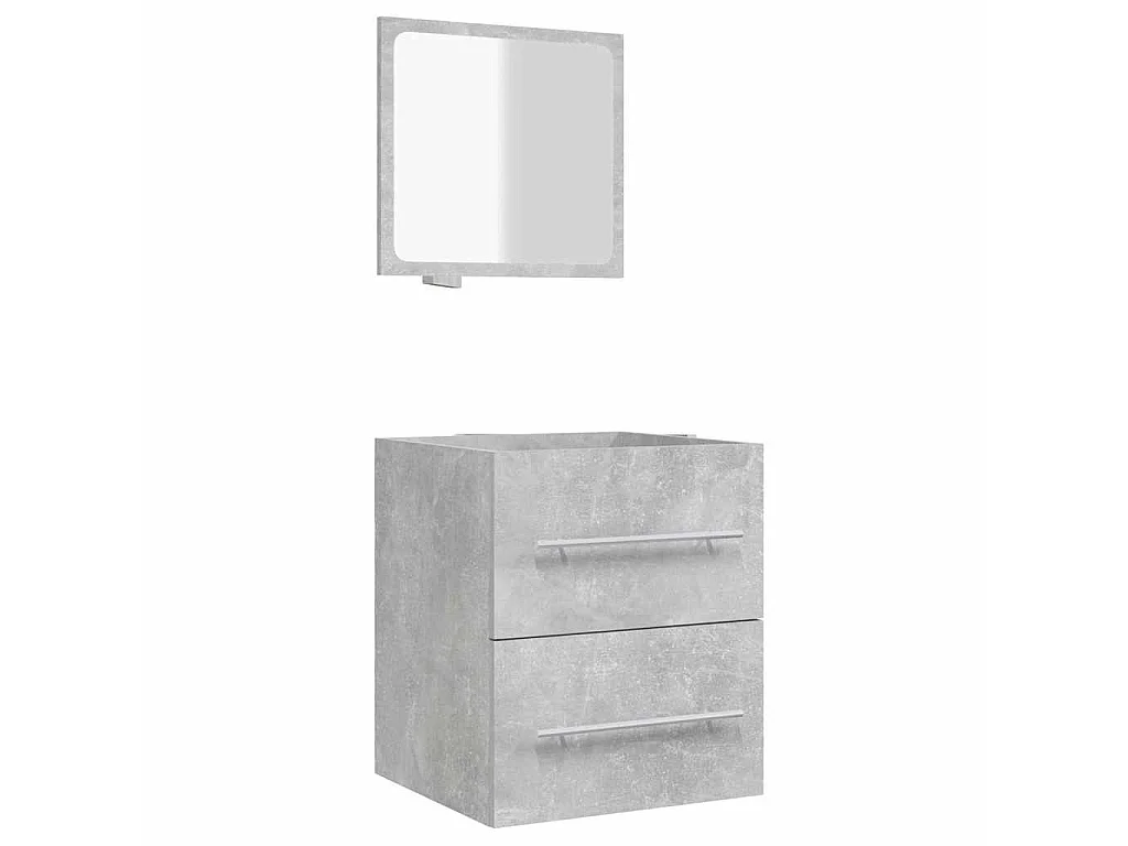 Badkamerkast met spiegel 41x38,5x48 cm betongrijs