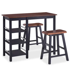 3-delige Barset MDF zwart 3-delige Barset MDF zwart