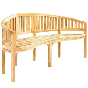 Bankje banaanvormig 200 cm massief teakhout Bankje banaanvormig 200 cm massief teakhout