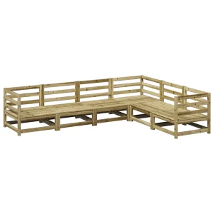 6-delige Loungeset geïmpregneerd grenenhout 6-delige Loungeset geïmpregneerd grenenhout