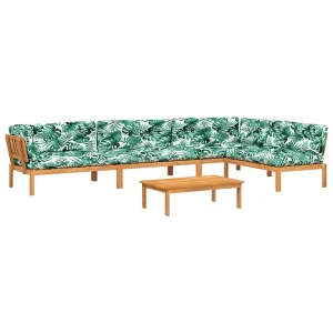 5-delige Loungeset pallet met kussens massief acaciahout 5-delige Loungeset pallet met kussens massief acaciahout
