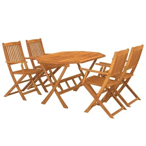 5-delige Tuinset massief acaciahout 5-delige Tuinset massief acaciahout