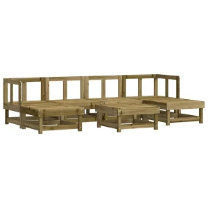 7-delige Loungeset geïmpregneerd grenenhout 7-delige Loungeset geïmpregneerd grenenhout