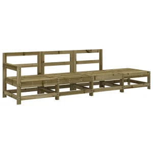 4-delige Loungeset geïmpregneerd grenenhout 4-delige Loungeset geïmpregneerd grenenhout