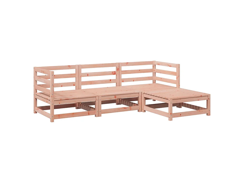 4-delige Loungeset massief douglas vurenhout