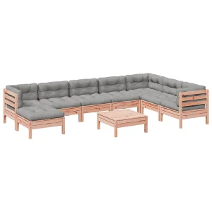 9-delige Loungeset met kussens massief douglas vurenhout 9-delige Loungeset met kussens massief douglas vurenhout