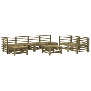 8-delige Loungeset geïmpregneerd grenenhout 8-delige Loungeset geïmpregneerd grenenhout