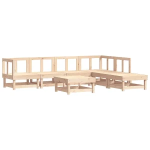 7-delige Loungeset massief grenenhout