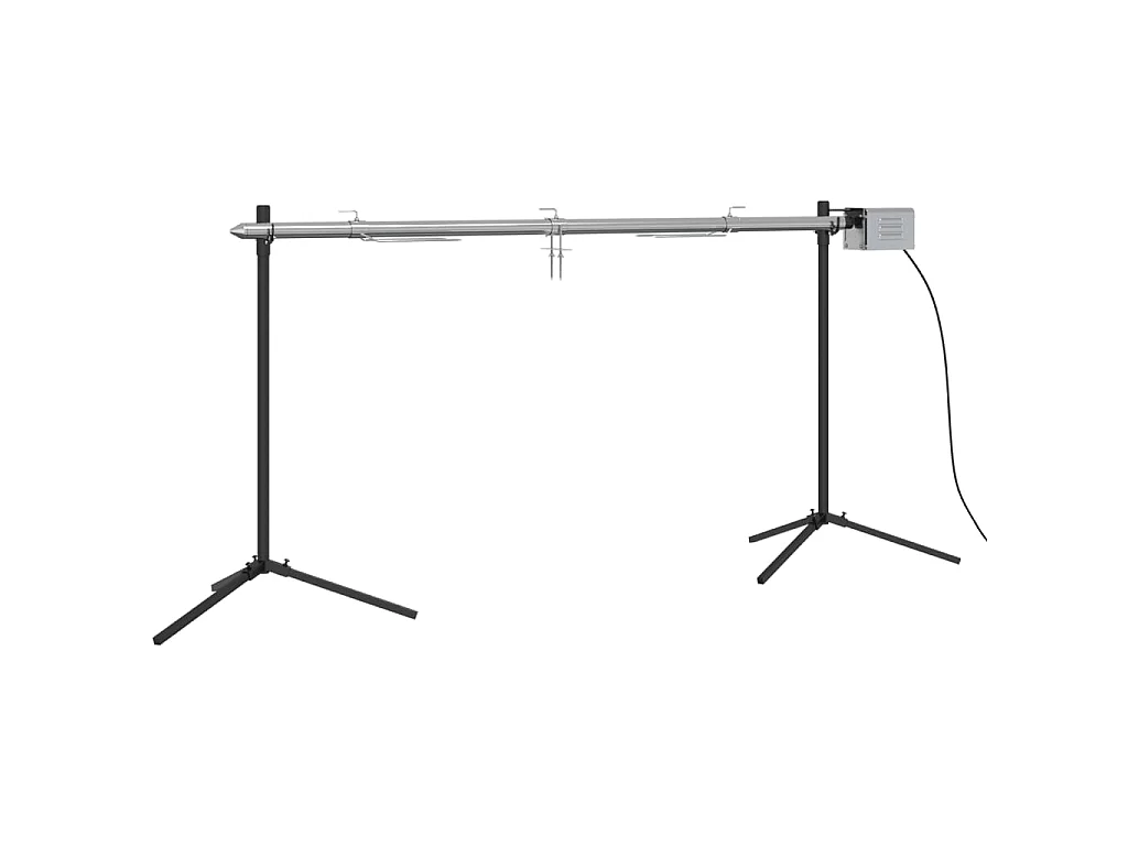 Automatische barbecue met motor 150x46,5x82,5 cm roestvrijstaal