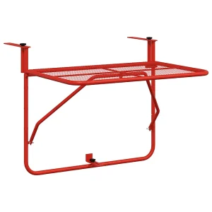 Balkontafel 60×40 cm staal rood