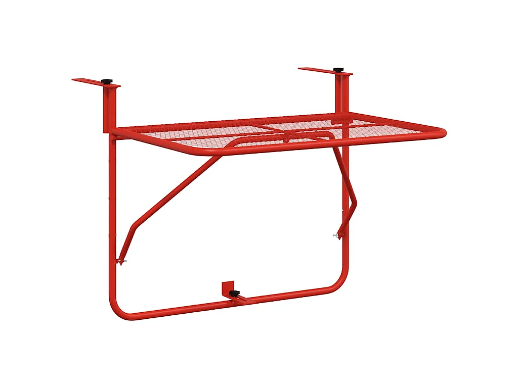 Balkontafel 60x40 cm staal rood
