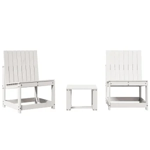 3-delige Loungeset massief grenenhout wit 3-delige Loungeset massief grenenhout wit