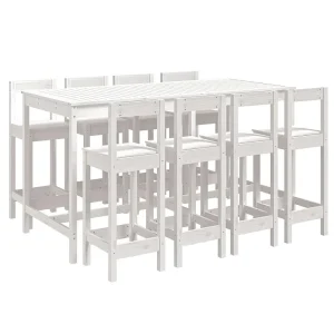 9-delige Barset massief grenenhout wit 9-delige Barset massief grenenhout wit