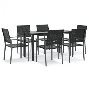 7-delige Tuinset poly rattan en staal 7-delige Tuinset poly rattan en staal