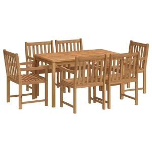 7-delige tuinset 140×80 cm massief teakhout 7-delige tuinset 140×80 cm massief teakhout