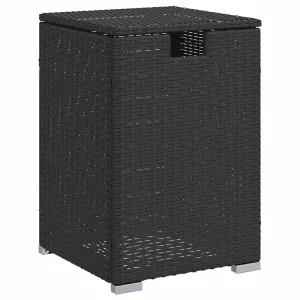 Afdekkast voor propaangasfles 40x40x60 cm Poly Rattan zwart