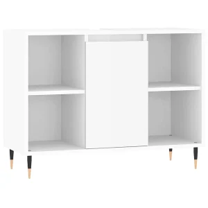 Badkamerkast 80x33x60 cm bewerkt hout hoogglans wit Badkamerkast 80x33x60 cm bewerkt hout hoogglans wit