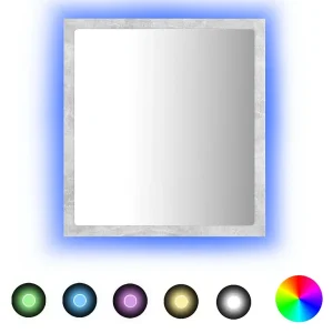 Badkamerspiegel LED 40×8,5×37 cm acryl betongrijs Badkamerspiegel LED 40×8,5×37 cm acryl betongrijs