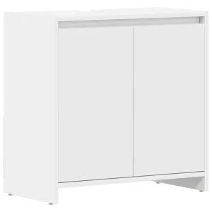 Badkamerkast 60x33x61 cm bewerkt hout wit Badkamerkast 60x33x61 cm bewerkt hout wit