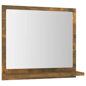 Badkamerspiegel 40×10,5×37 cm bewerkt hout gerookt eikenkleurig Badkamerspiegel 40×10,5×37 cm bewerkt hout gerookt eikenkleurig