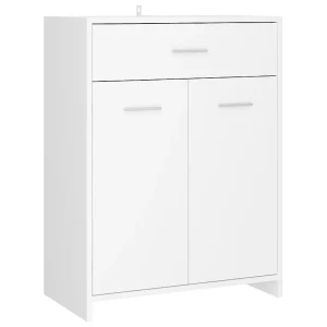 Badkamerkast 60x33x80 cm bewerkt hout wit Badkamerkast 60x33x80 cm bewerkt hout wit