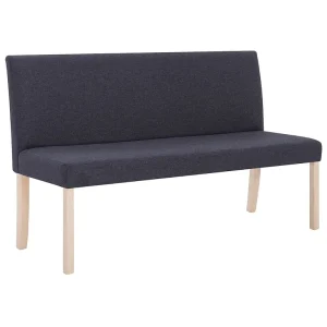 Bankje 139,5 cm polyester donkergrijs Bankje 139,5 cm polyester donkergrijs