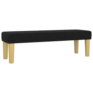 Bankje 100x30x30 cm stof zwart Bankje 100x30x30 cm stof zwart