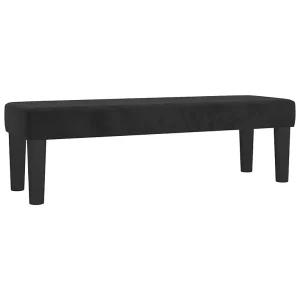 Bankje 100x30x30 cm fluweel zwart Bankje 100x30x30 cm fluweel zwart