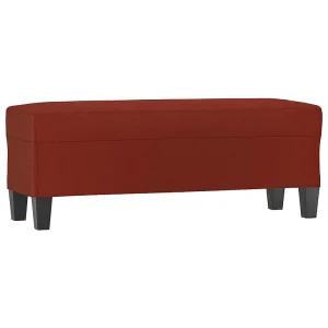 Bankje 100x35x41 cm kunstleer wijnrood Bankje 100x35x41 cm kunstleer wijnrood