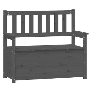 Bankje 112,5×51,5×96,5 cm massief grenenhout grijs