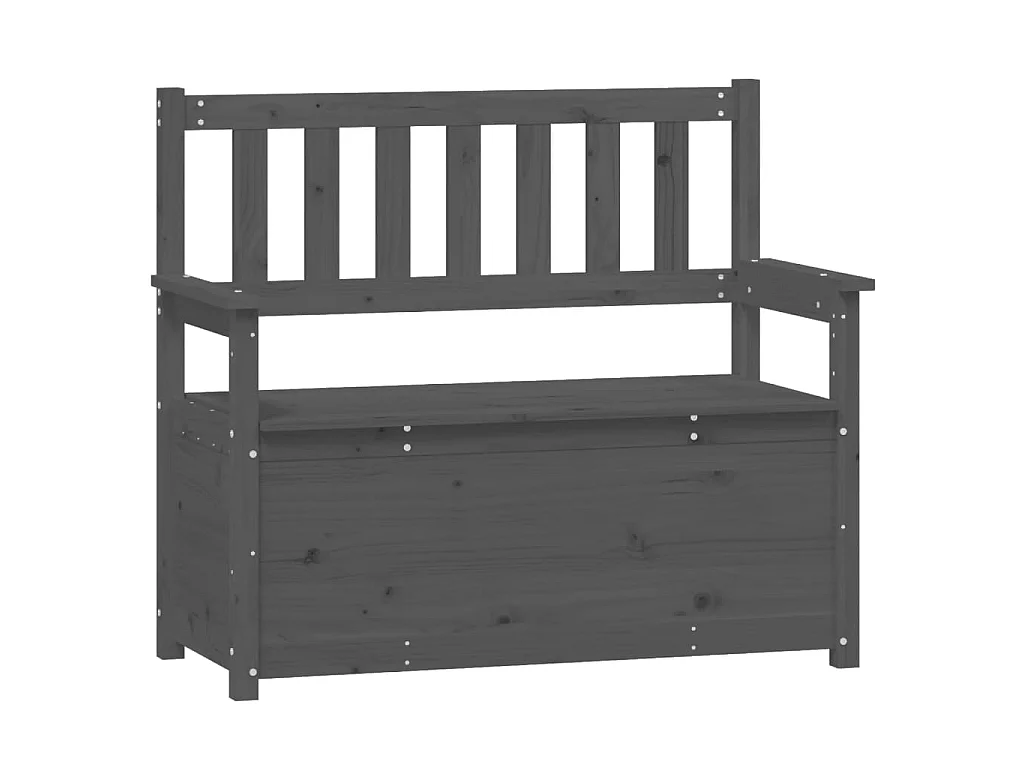 Bankje 112,5x51,5x96,5 cm massief grenenhout grijs