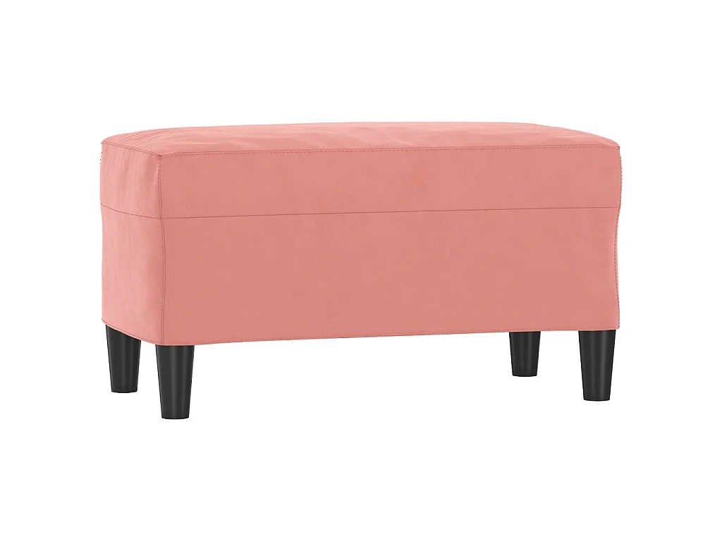 Bankje 70x35x41 cm fluweel roze