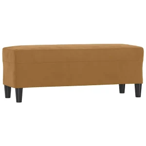 Bankje 100x35x41 cm fluweel bruin Bankje 100x35x41 cm fluweel bruin