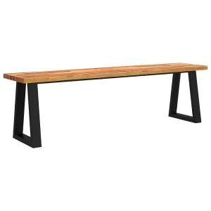 Bankje met natuurlijke rand 160 cm massief acaciahout Bankje met natuurlijke rand 160 cm massief acaciahout