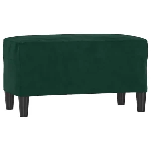 Bankje 70x35x41 cm fluweel donkergroen