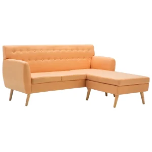 Bank L-vormig 171,5x138x81,5 cm stof oranje Bank L-vormig 171,5x138x81,5 cm stof oranje