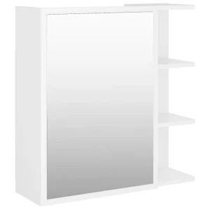 Badkamerspiegelkast 62,5×20,5×64 cm bewerkt hout wit Badkamerspiegelkast 62,5×20,5×64 cm bewerkt hout wit