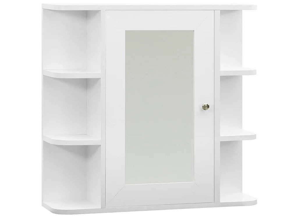 Badkamerspiegelkast 66x17x63 cm MDF wit