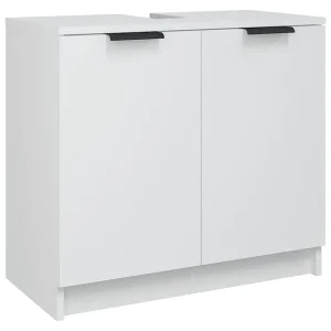 Badkamerkast 64,5×33,5×59 cm bewerkt hout wit Badkamerkast 64,5×33,5×59 cm bewerkt hout wit