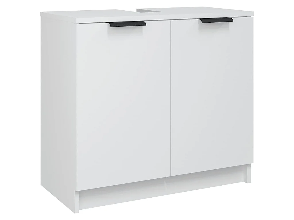 Badkamerkast 64,5x33,5x59 cm bewerkt hout wit