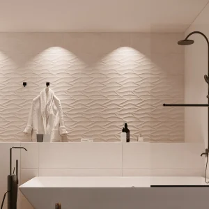 Badscherm met matzwarte metalen handdoekenrek in industriële stijl – 70 x 140 cm – Koop nu