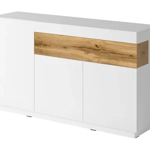 Andrea Wit en Hout 3-deurs 1-lade dressoir Andrea Wit en Hout 3-deurs 1-lade dressoir